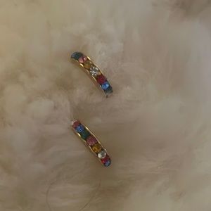 NWT Vintage Park Lane Earrings. Authentic gems encased in setting.